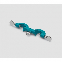 Morsetto doppio snodato verniciato in lega leggera con viti di bloccaggio per aste mm 18 - 03.1186.00 Morsetto doppio snodato verniciato in lega leggera con viti di bloccaggio per aste mm 18 - 03.1186.00