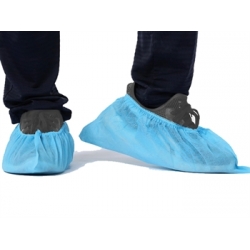 Copriscarpe monouso in pe colore azzurro misura unica cf.100 pz. - 21094