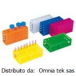 Rack combinato autoclavabile -90+121°C in pp con utilizzo di tutti 4 i lati colore blu - 22688