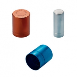 Labocap in alluminio colore rosso per Ø mm 17/18 cf.10 pz. - CFTT-017-010