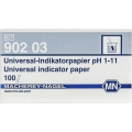 Cartina indicatrice universale pH  1,0 - 11,0 mm 10x75 in strisce cf.100 pz. MN 90203