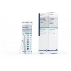 QUANTOFIX® SENSIBILITA' AL CLORO TOTALE 1 Strisce analitiche per la determinazione semi-quantitativa range 0- 0,8 mg/l cf.50 strisce MN 91361