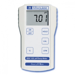 pH portatile per misurazione ph range 0,0 ... 14,00 risol. ph 0,01/Temperatura con elettrodo e sonda temperatura - MW102