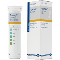 QUANTOFIX® CLORO 500 Strisce analitiche per la determinazione semi-quantitativa range 0-500 mg/l cf.100 strisce MN 91354